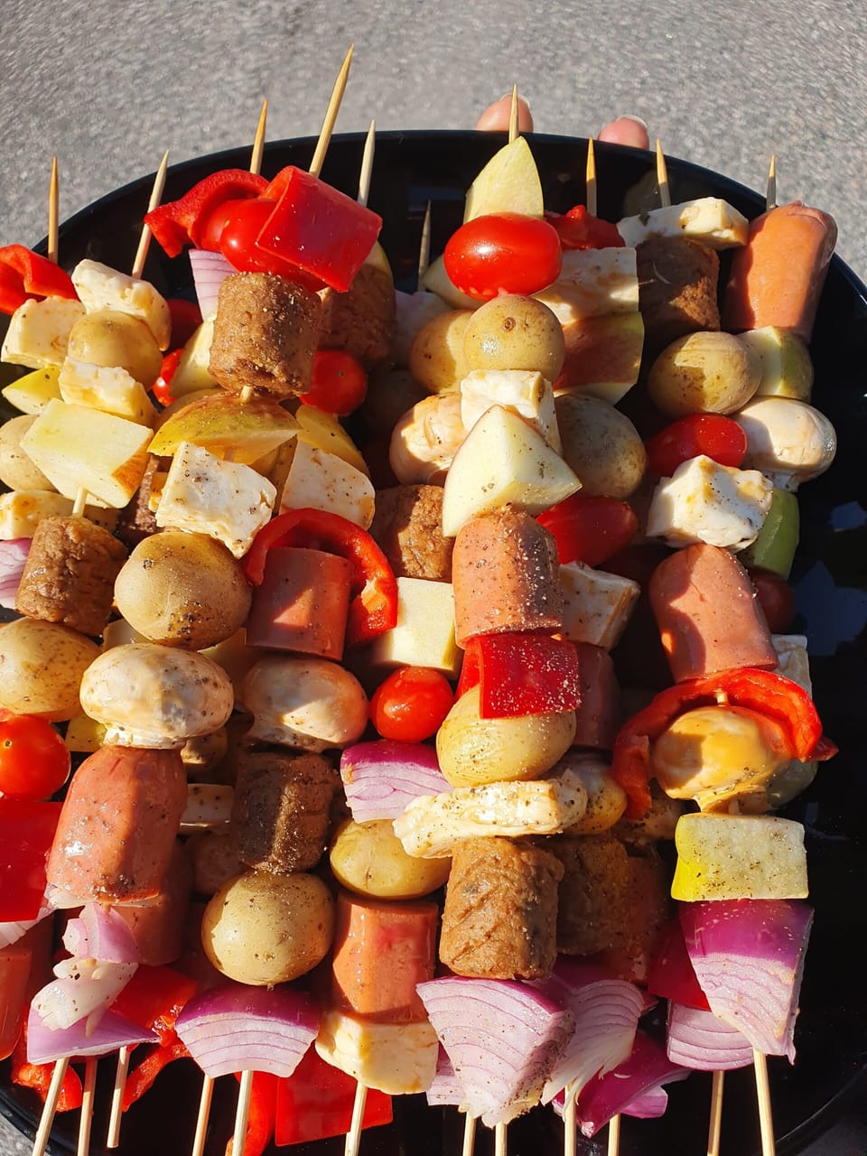 Vegetariska grillspett