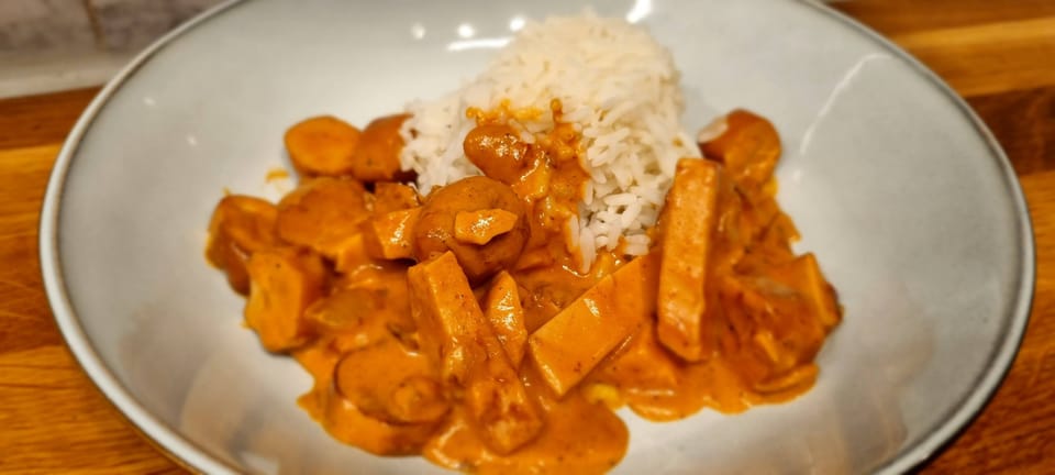 Vegansk korvstroganoff