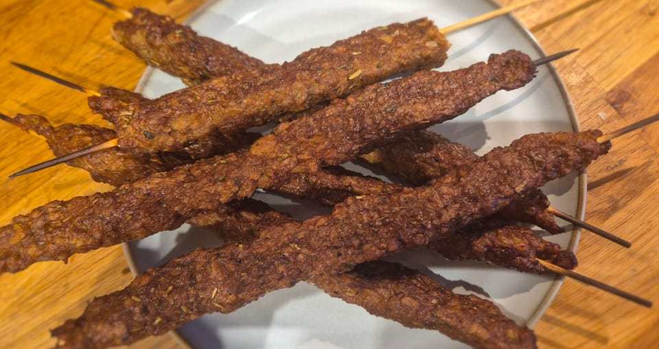 Grekiska vegetariska grillspett