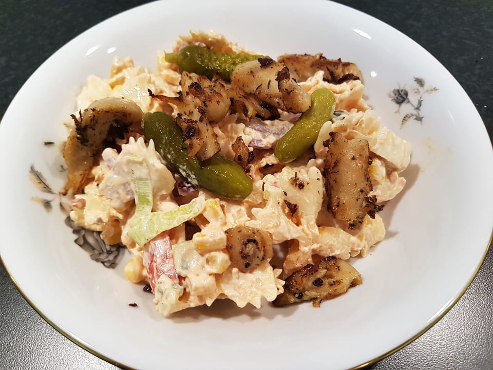 Krämig pastasallad med oumph