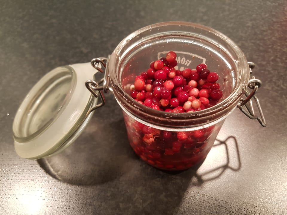 Rårörda lingon utan socker